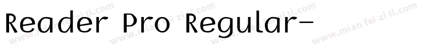 Reader Pro Regular字体转换
